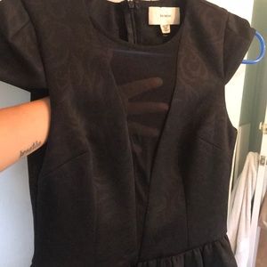 Black sheer plunge dress